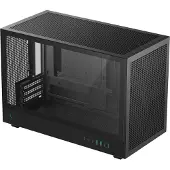 DeepCool CH260 - Mikro - micro ATX - genomskinlig sidopanel (härdat glas) - ingen strömförsörjning (ATX / PS/2) - svart - USB/ljud