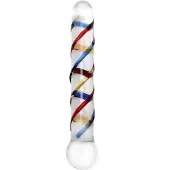 Rimba Rachella - dubbelglas dildo - transparent/färgad