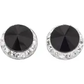 Silver Bar Spectrum stiftörhängen svart 8 mm 8188