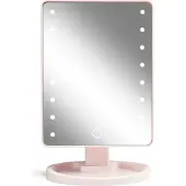 Gillian Jones Bordspegel - Kvadratisk - LED/Touch - Rosa - - One Size - Spegel