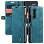 CASEME 013 Series Samsung Galaxy Z Fold4 Plånboksfodral - Blå