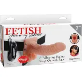 Pipedream - Fetish Strap-on 7 - påspännbar vibrator (naturfärgad)