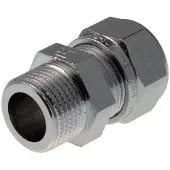 Vsh Fabrieken VSH kompressionsövergångsnippel krom 10 mm x 1/2