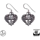 Northern Viking Jewelry Heart Wolf örhängen NVJKK038