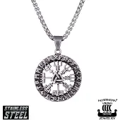 Northern Viking Jewelry Vegvisir Valknut halsband NVJRS115