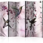Artgeist Rumsavdelare / Skärmvägg - Flying Hummingbirds (Pink) II - 225x172