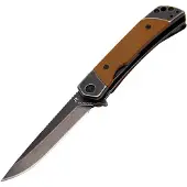 Revo Duo Linerlock Drop Point Brown