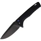 Tekto Knives F3 Charlie Button Lock Black fällkniv