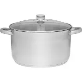 Maku Maku: Basic Gryta i stål med glaslock 10 L 28 cm