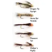 Wiggler Hurricane Fly Flugkollektion - Goldheads Long Shank 5p #10