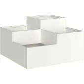 vidaXL Trädgårdsplanterare Vit 100 x 100 x 48 cm Stål