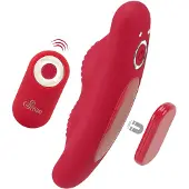 Sweet Smile Smile - fjärrstyrd knipkulor vibrator trådlös uppladdningsbar röd