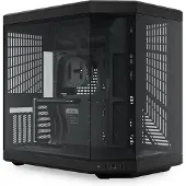 HYTE Y70 - Mid tower - utökad ATX - genomskinlig sidopanel (glas) - ingen strömförsörjning (ATX) - becksvart - USB/ljud