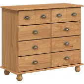 vidaXL Kommod 'ASKIM'Honungsbrun 91x40x79 cm Massivt trä av tall