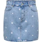 ONLY Kjol 'ONLSTELLA' blå denim / vit