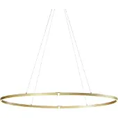 QAZQA Design Hänglampa Mässing 120cm Inkl. LED 3-stegs Dimbar - Ovallo