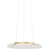 QAZQA Design Taklampa Guld och Transparent 3-stegs Dimbar - Scacrylic