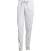 Adidas Sportbyxa 'ESSENTIALS 3-STRIPES FLEECE SLIM' ljusgrå / vit