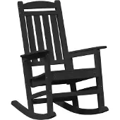 vidaXL Svart Trädgårds Gungstol 92 x 70 x 108 cm HDPE 42006615