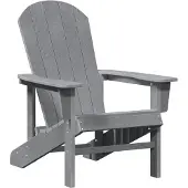 vidaXL Adirondackstol Ljusgrå 82 x 74 x 92 cm HDPE