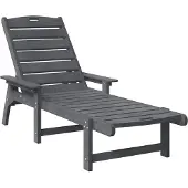 vidaXL Liggsoffa Ljusgrå 195,5 x 53 x 98,5 cm HDPE 42006640