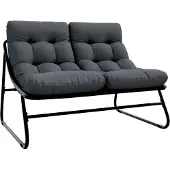 vidaXL Trädgårdsmöbler Svart 110 x 81 x 71 cm Pulverlackerat stål