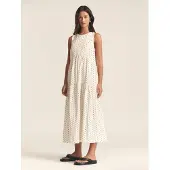 St MRLO Klänning 'REMI TIERED DRESS' kräm / svart