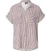Vero Moda Blus 'VMBumpy' vinröd / vit