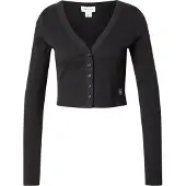 Calvin Klein Cropped Ribbed Cotton Cardigan