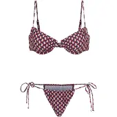LASCANA Bikini ecru / marinblå / bordeaux