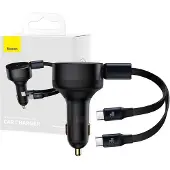 Baseus billaddare Enjoyment med USB-C-kablar 33W (svart)
