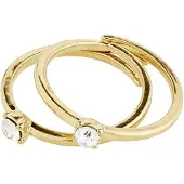 Pilgrim Ring ' Sky ' guld / transparent