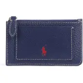 Ralph Lauren för kvinnor. 427949872004 Korthållare i läder Polo Play marinblå (OSFA), Svart, Casual, Hud