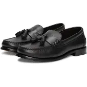 Tommy Hilfiger Svarta Läder Slipp-on Loafers