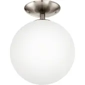 Eglo RONDO, 1 lampor, E27, IP20, Nickel, Vit