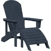 vidaXL Adirondack-fåtölj Marinblå 82 x 74 x 92 cm HDPE 42006630