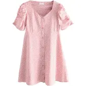 Next Klänning rosa / vit