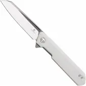 Bestech Bestechman Dundee Sheepsfoot BMK09C Satin D2, White G10, pocket knife
