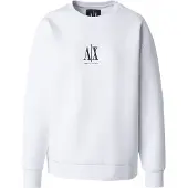 Armani Exchange för kvinnor. XW000821AF10818U0002 Sweatshirt med rund halsringning vit (M), Casual, Deportivo, Bomull, Multisport