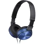 Sony MDR-ZX310APL - Hörlurar med mikrofon - fullstorlek - kabelansluten - 3,5 mm kontakt - blå