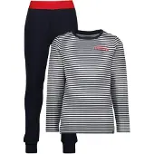 Vingino Pyjamas 'Wose' mörkblå / knallröd / vit