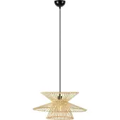 Markslöjd pendellampa Duplici 108785 1x40W E27 svart/natur