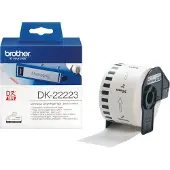 Brother DK-22223 etiketter | svart text - vit etikett | 50mm x 30.48m (original)
