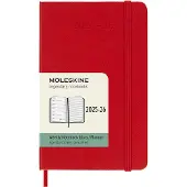 Moleskine Kalender 18M 25/26 Classic Hard WeekNote Pocket Röd Moleskine