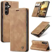 CASEME Samsung Galaxy S25 013 Series Plånboksfodral - Brun