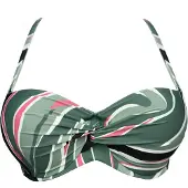 SugarShape Bikiniöverdel 'Mambo' gran / ljusgrön / svart
