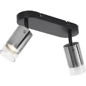 QAZQA Modern takspotlight pistolmetall 2-ljus roterbar och justerbar - Drain