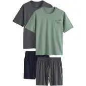 Next Pyjamas kort grå / grön / svart