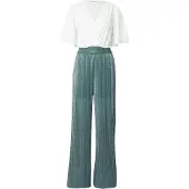 About You Jumpsuit 'Josy' mörkgrön / vit