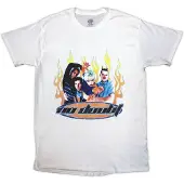 Ginza.se No Doubt: Unisex T-Shirt/Flames (White) (Large)